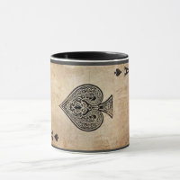 Ace of spades throw pillow