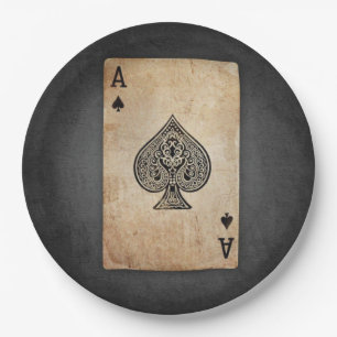 Ace of spades throw pillow paper plate