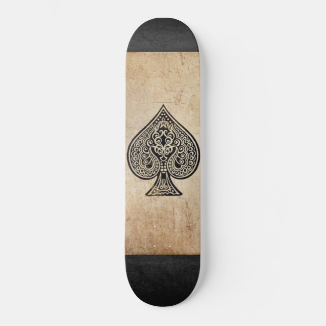 Ace of spades throw pillow skateboard (Front)