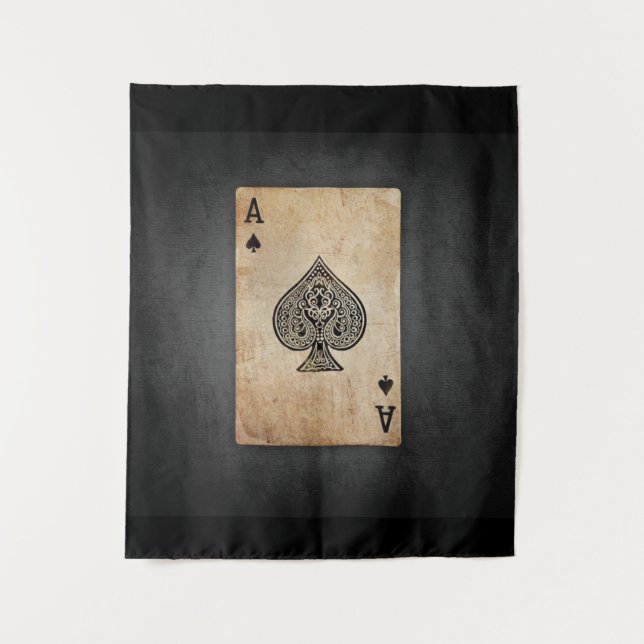 Ace of spades throw pillow tapestry (Front)