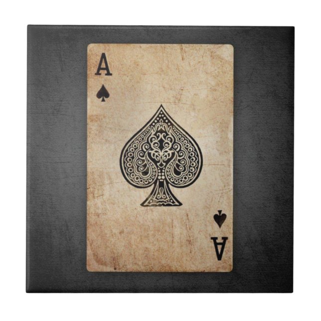 Ace of spades throw pillow tile (Front)