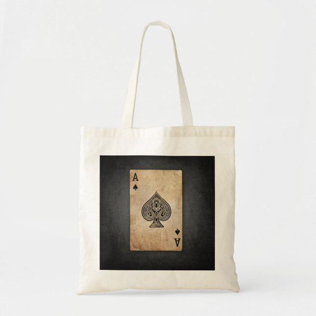 Ace of spades throw pillow tote bag (Front)