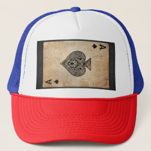 Ace of spades throw pillow trucker hat
