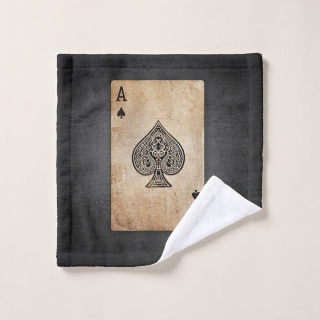 Ace of spades throw pillow wash cloth (Wash Cloth)