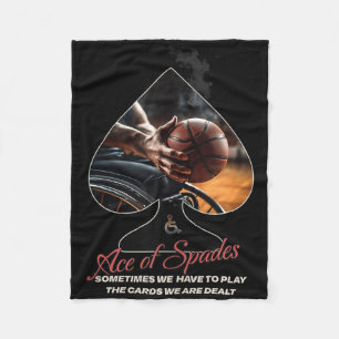 Ace Of Spades Wheelchair Basketball Tank Top Fleece Blanket