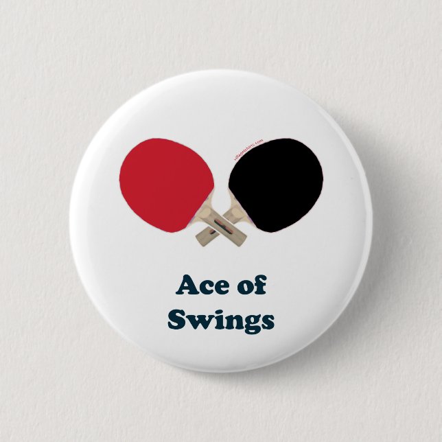 Ace of Swings Ping Pong 6 Cm Round Badge (Front)