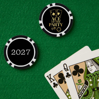 Ace of the Party Bachelor Design Poker Chips