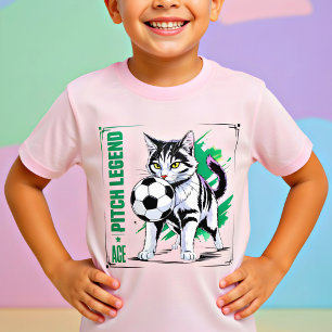 Ace Pitch Legend Soccer Cat Funny Gift for Cat fan T-Shirt