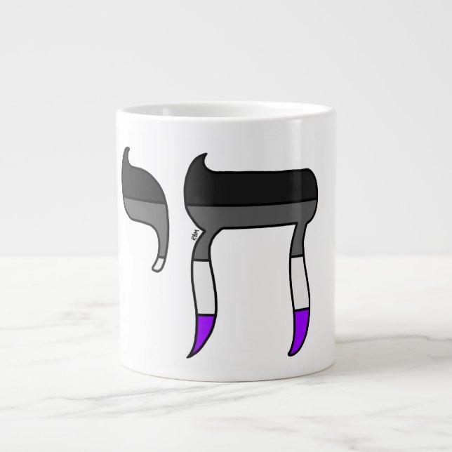Ace Pride Flag Chai Large Coffee Mug (Front)