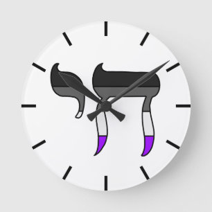 Ace Pride Flag Chai Round Clock