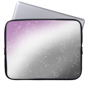 Ace Pride Glitter Sparkle Gradient Abstract Purple Laptop Sleeve