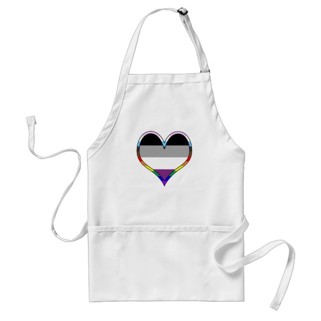 Ace Pride Heart Adult Apron (Front)