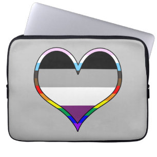 Ace Pride Heart Laptop Sleeve