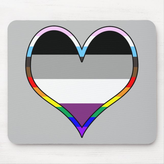 Ace Pride Heart Mouse Pad (Front)