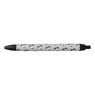 Ace Pride Heart Pattern Black Ink Pen