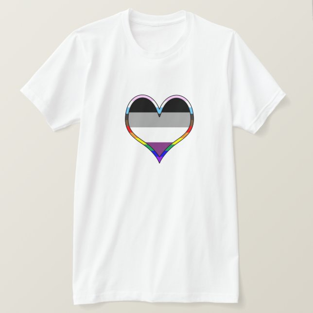 Ace Pride Heart T-Shirt (Design Front)