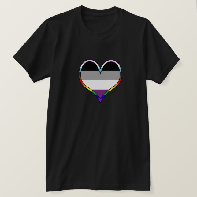 Ace Pride Heart T-Shirt (Design Front)