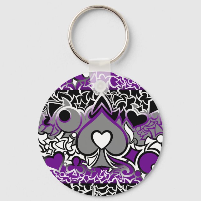 Ace Pride Squiggle Key Ring (Front)