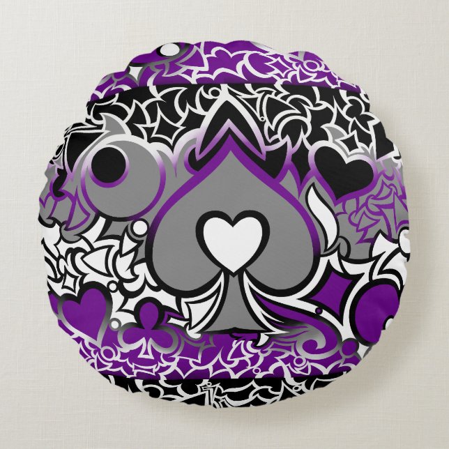 Ace Pride Squiggle Round Cushion (Front)