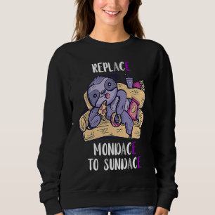 Ace Replace My Monday To Sunday Gothic Sloth Asexu Sweatshirt
