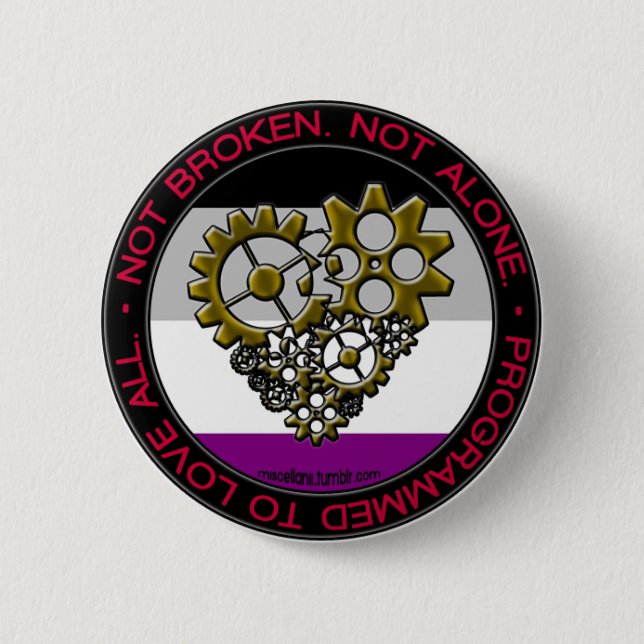 Ace Robot Pride - Small 6 Cm Round Badge (Front)