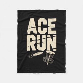 Ace Run Disc Golf Frisbee Sket Chains Retro Fleece Blanket