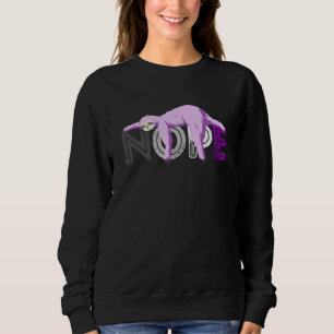 Ace Sloth Sleep Nope Asexual Flag LGBQA Asexuality Sweatshirt