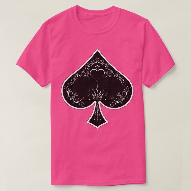 Ace Spade Playing Deck ds Spades Suit T-Shirt (Design Front)