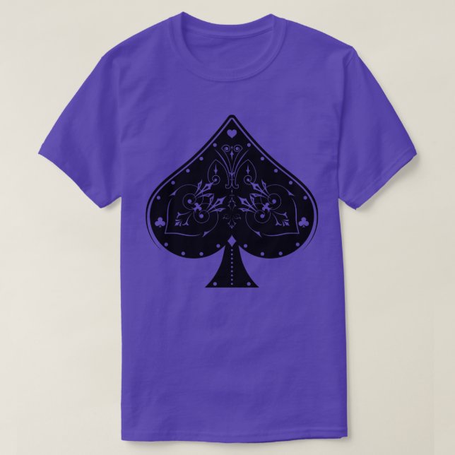 Ace Spades Playing ds Suit T-Shirt (Design Front)