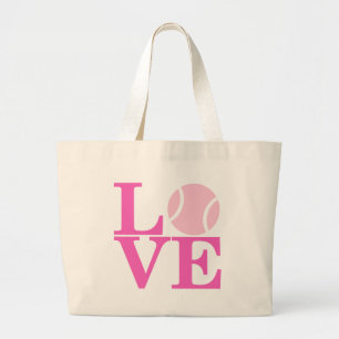 Ace Tennis LOVE Large Tote Bag