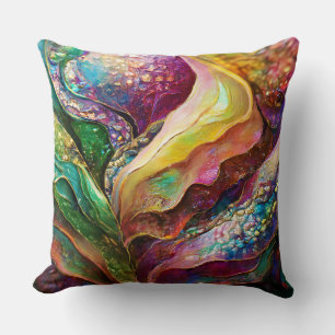 Acent Gold and Amazing Color Textures Cushion