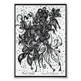 ACEO 4x5 Print Original Artwork. Flower