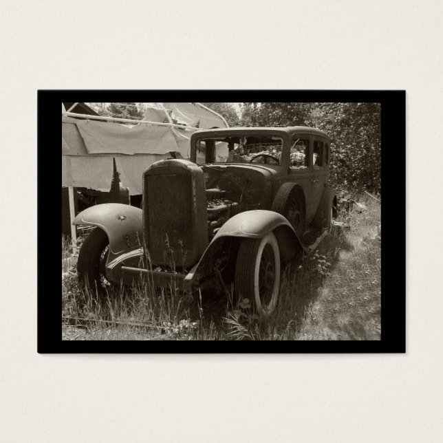 ACEO- Really Old Rusty Car- Mini Print (Front)