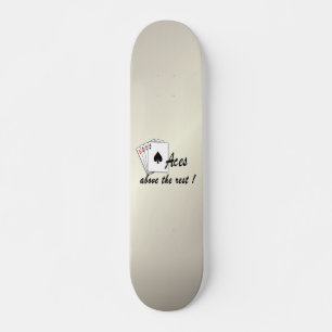 Aces Above the Rest Antique Gold Skateboard