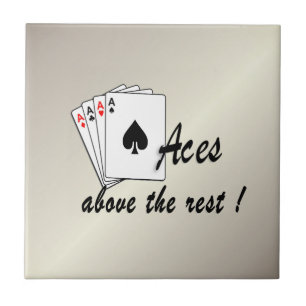 Aces Above the Rest Antique Gold Tile