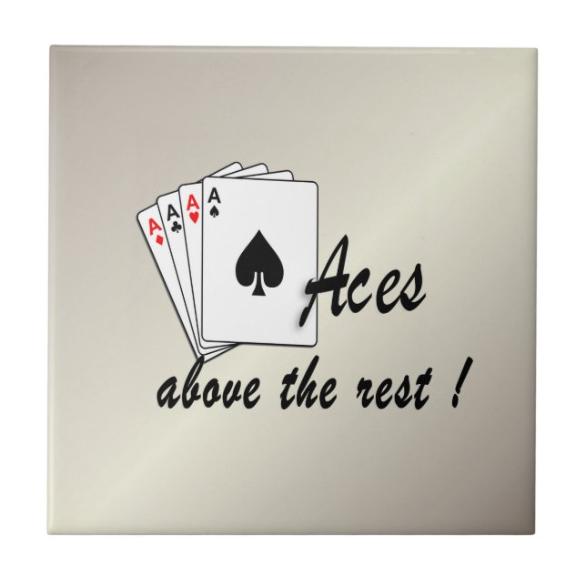 Aces Above the Rest Antique Gold Tile (Front)