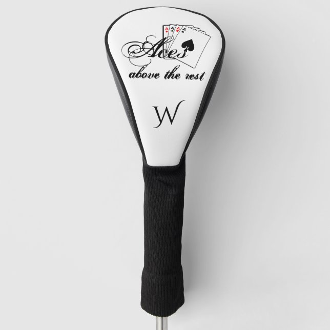Aces Above the Rest Initial Golf Head Cover (Front)
