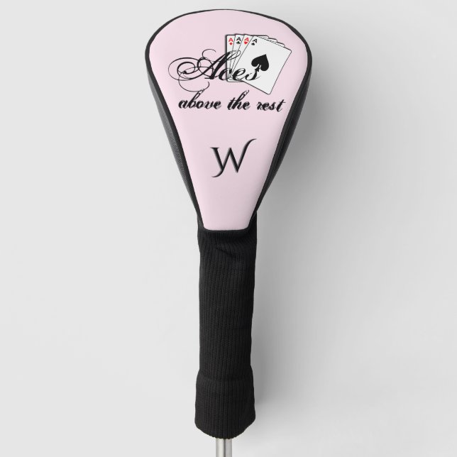 Aces Above the Rest Initial Golf Head Cover (Front)