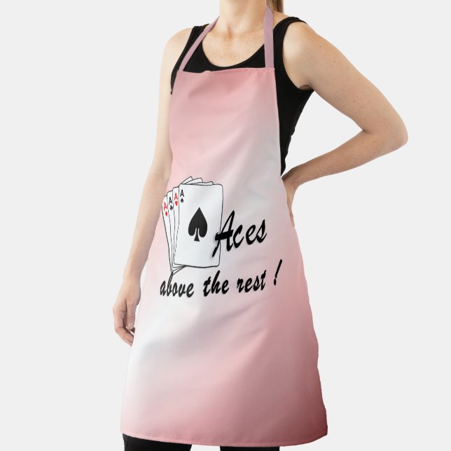 Aces Above the Rest Red Apron (Insitu)