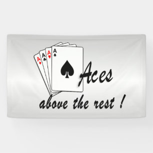 Aces Above the Rest Silver Banner