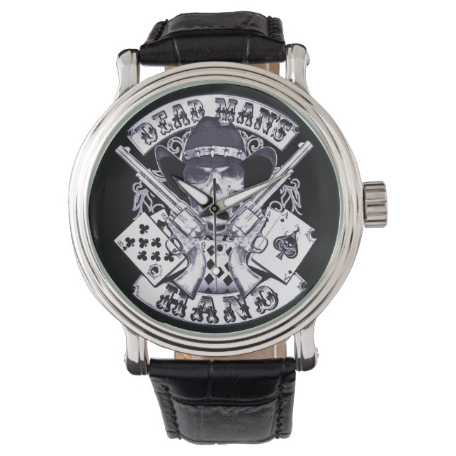 Aces and Eights Cowboy Skull Watch (Front)