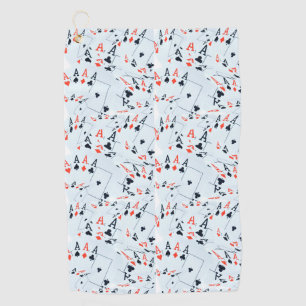 Aces In A Layered Pattern, Golf Towel