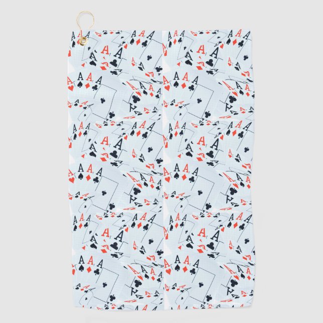 Aces In A Layered Pattern, Golf Towel (Front)