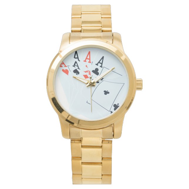 Aces Quads Poker Cards, Watch (Front)