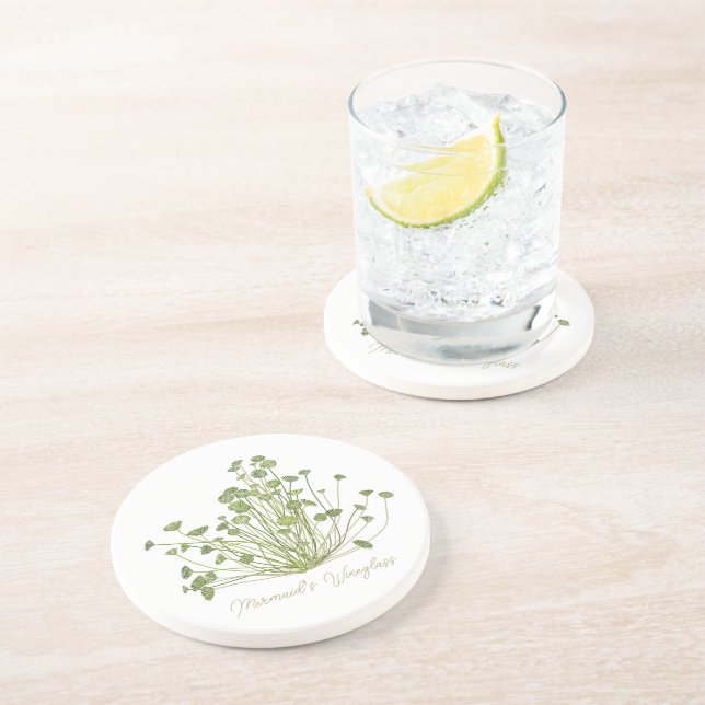 Acetabularia Seaweed Stone Coaster (Side)