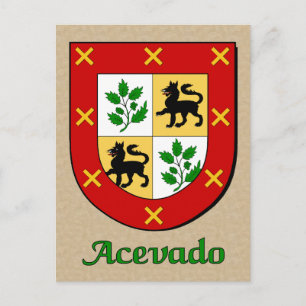 Acevado Family Shield Postcard