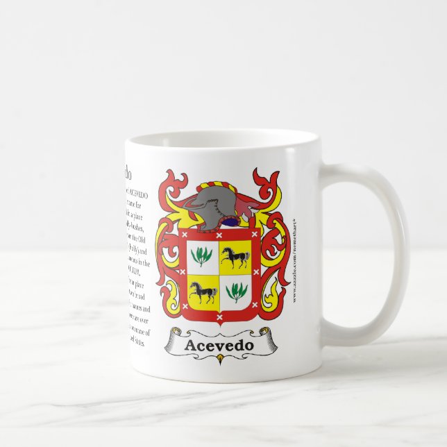Acevedo, the History, the Meaning and the Crest Coffee Mug (Right)