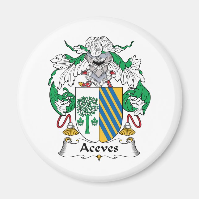 Aceves Family Crest Magnet (Front)