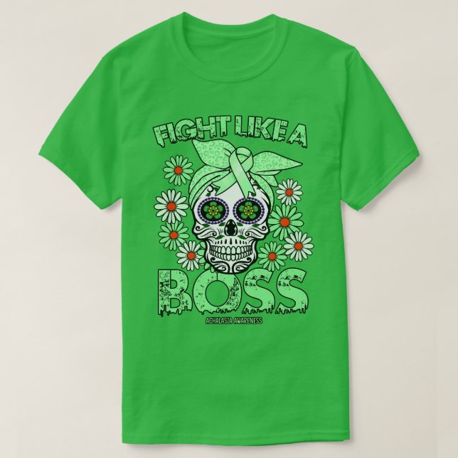Achalasia Awareness fight like a boss T-Shirt (Design Front)