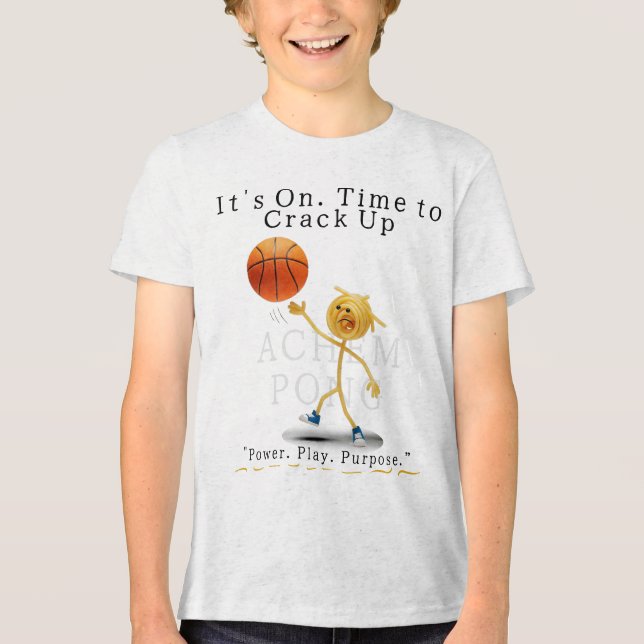  Achempong BB -  Game On; Time To Crack Up  Tri-Blend Shirt (Front)